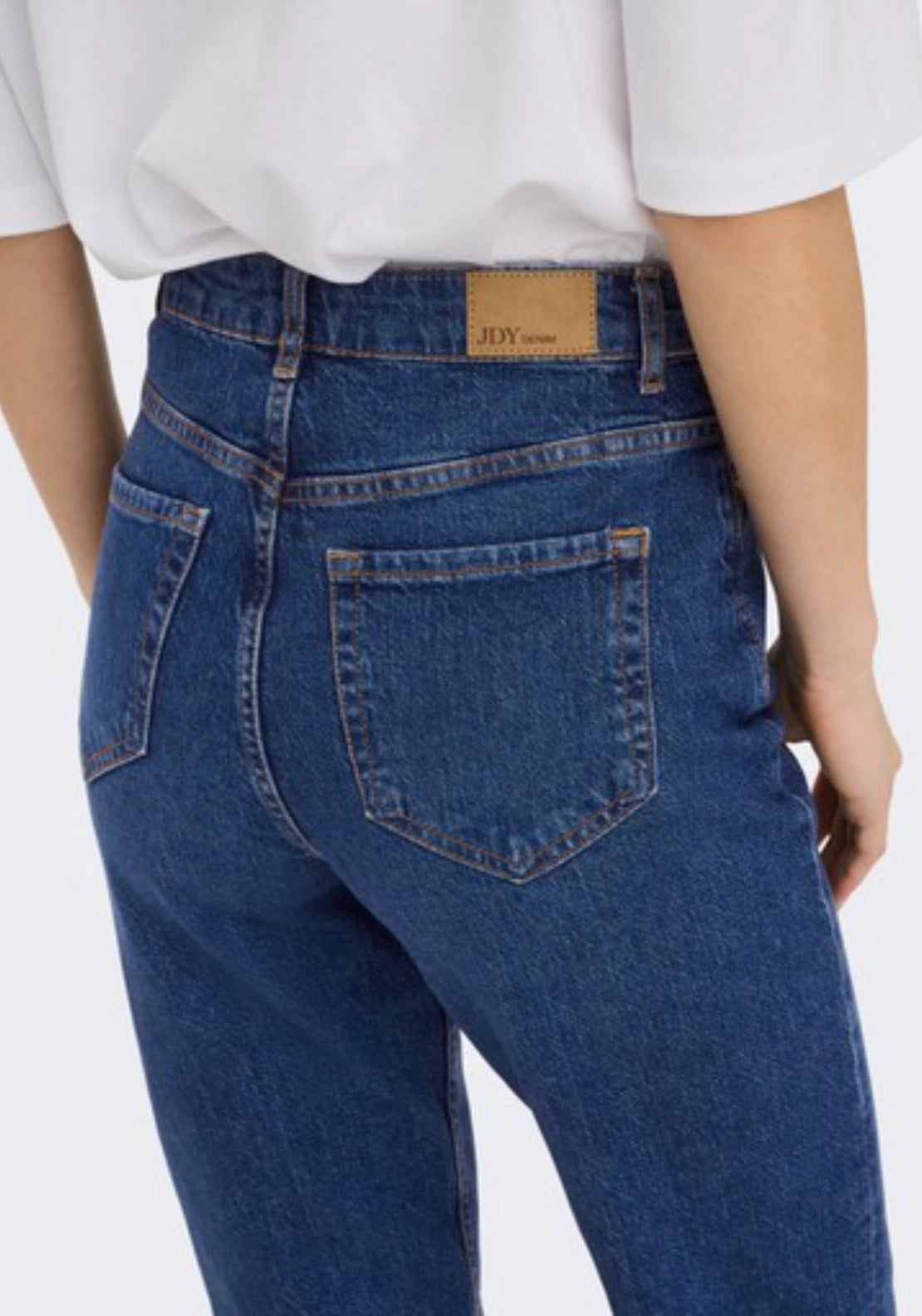 Petra High Waist Straight Jeans - Blue Denim