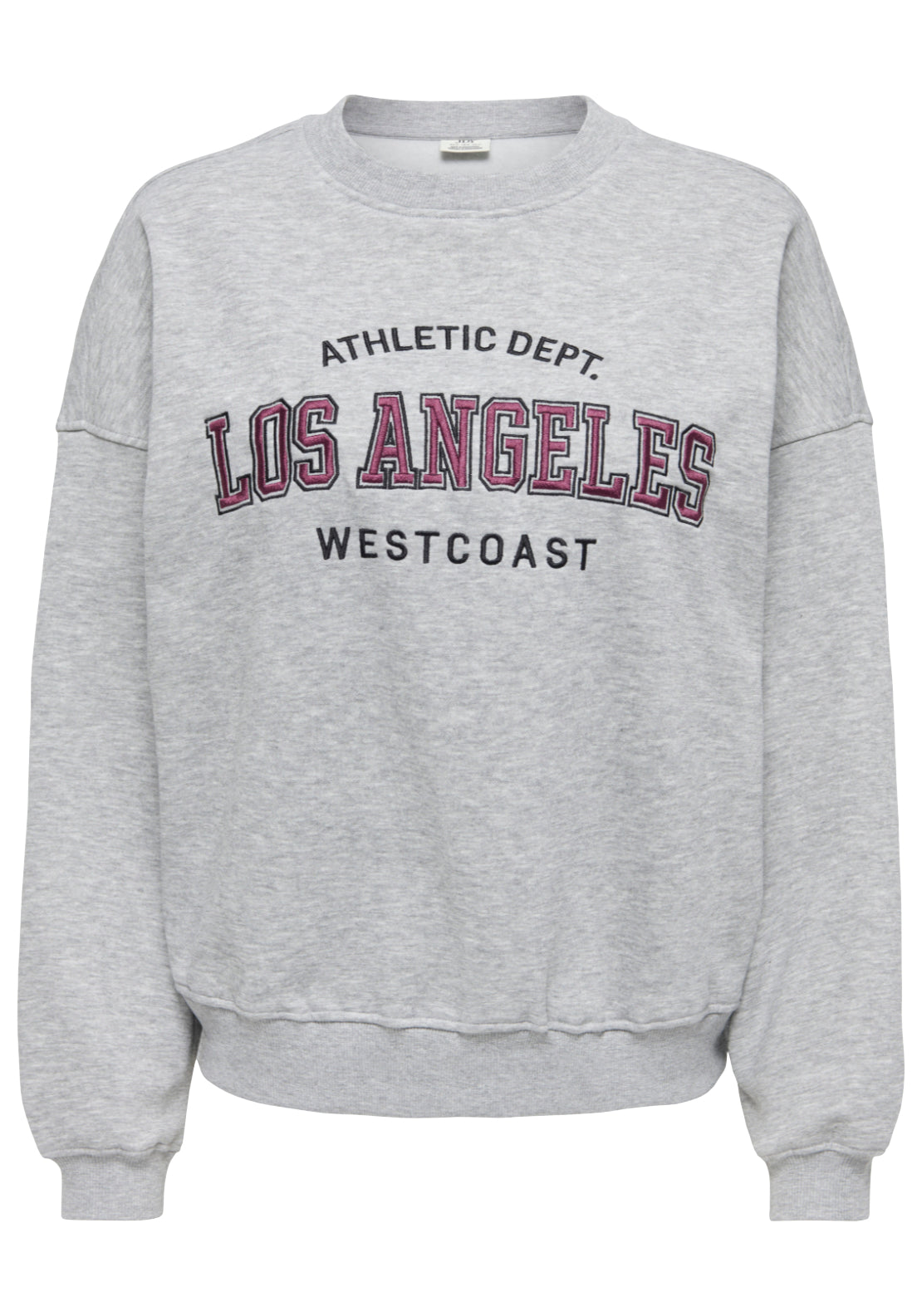Jdy Mesa Long Sleeve Embroidered Sweatshirt - Light Grey Melange 5 Shaws Department Stores