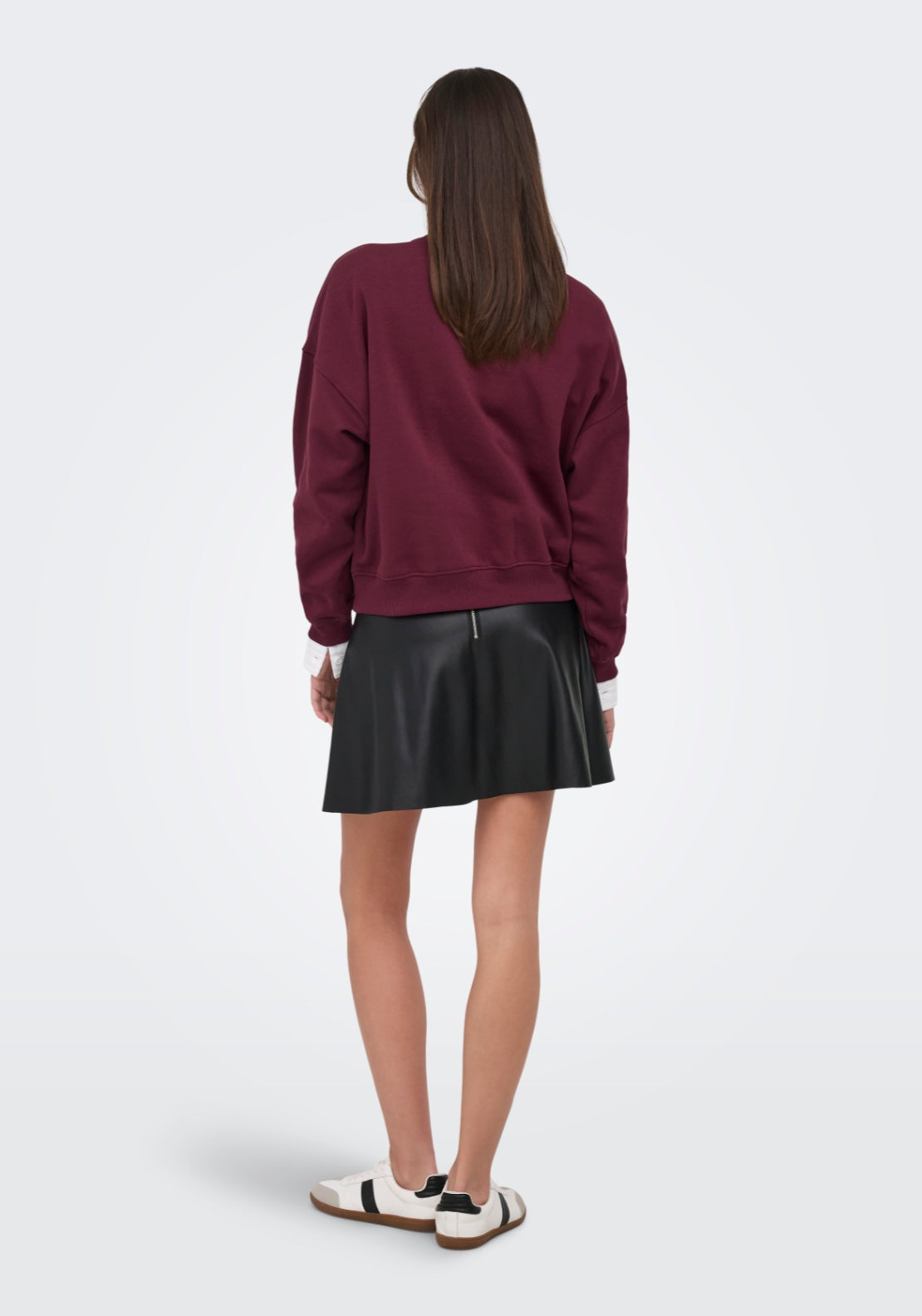 Jdy Mesa Long Sleeve Embroidered Sweatshirt - Windsor Wine 2 Shaws Department Stores