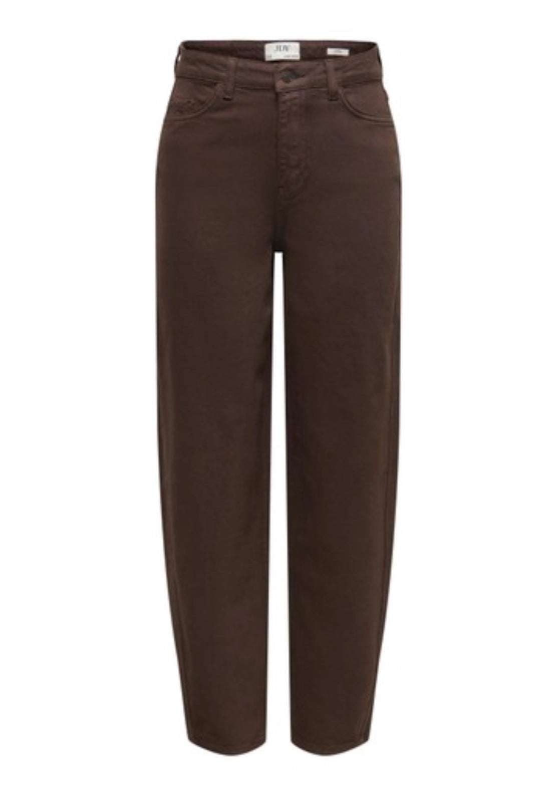 Susie Medium Rise Barrel Jeans - Chocolate Brown