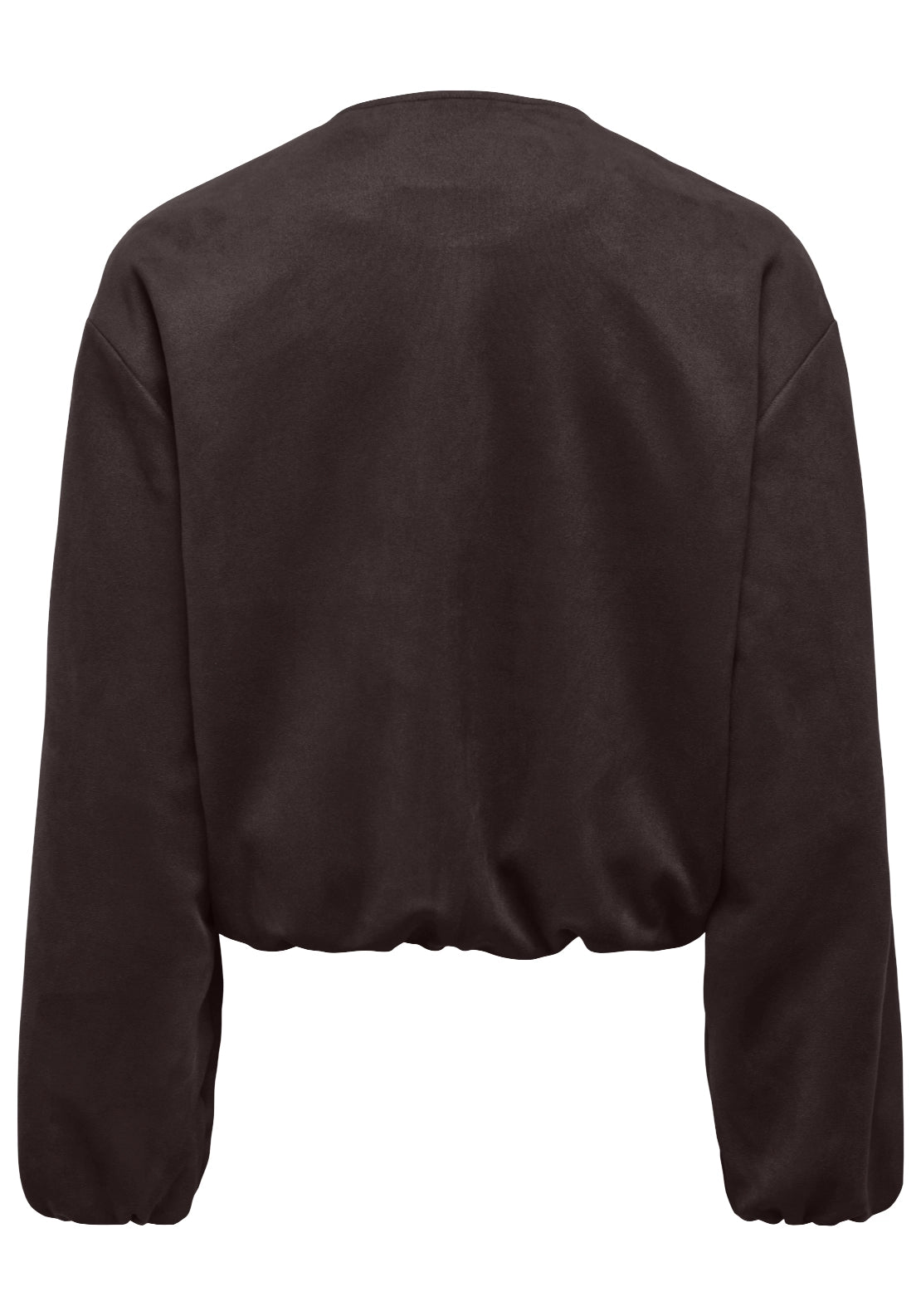 Nia Faux Suede Balloon Jacket - Brown