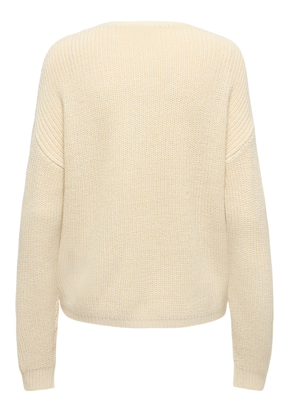 Jdy Evie Long Sleeve V-Neck Pullover - Beige 2 Shaws Department Stores