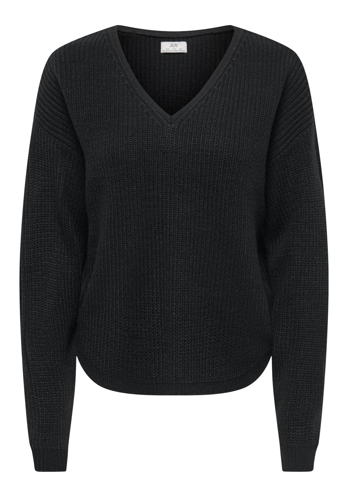 Jdy Evie Long Sleeve V-Neck Pullover - Black 1 Shaws Department Stores