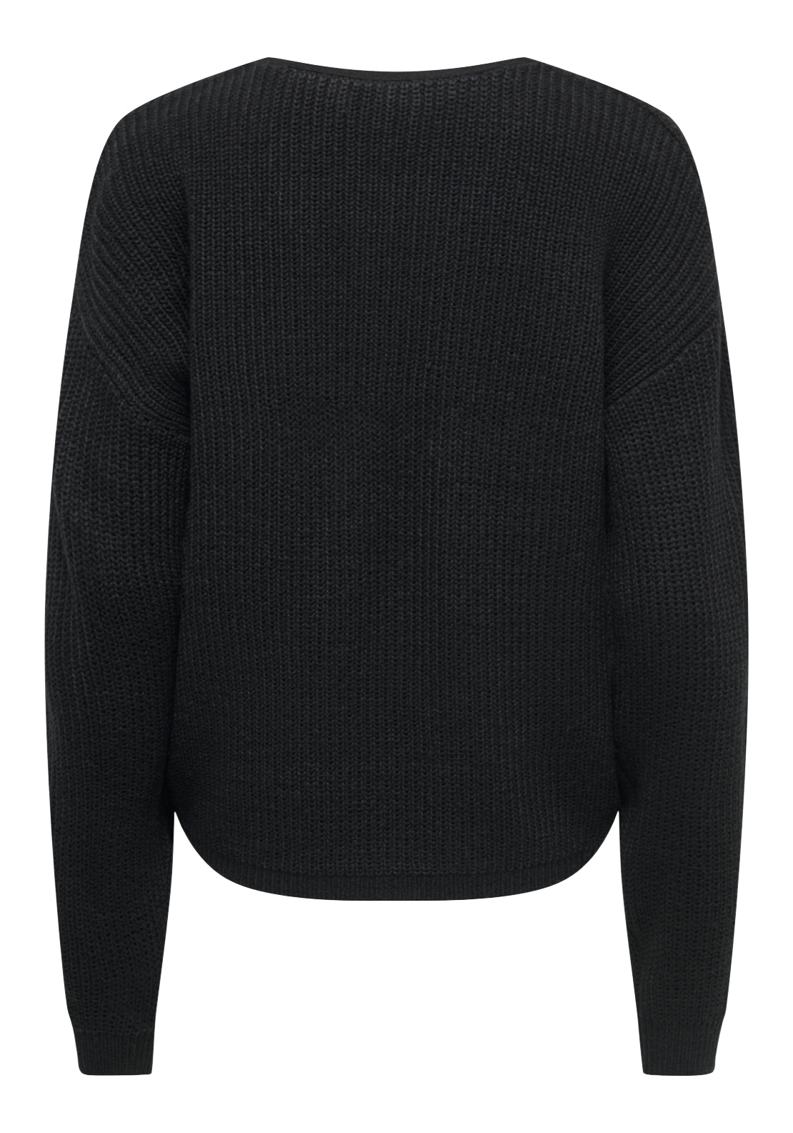 Jdy Evie Long Sleeve V-Neck Pullover - Black 2 Shaws Department Stores