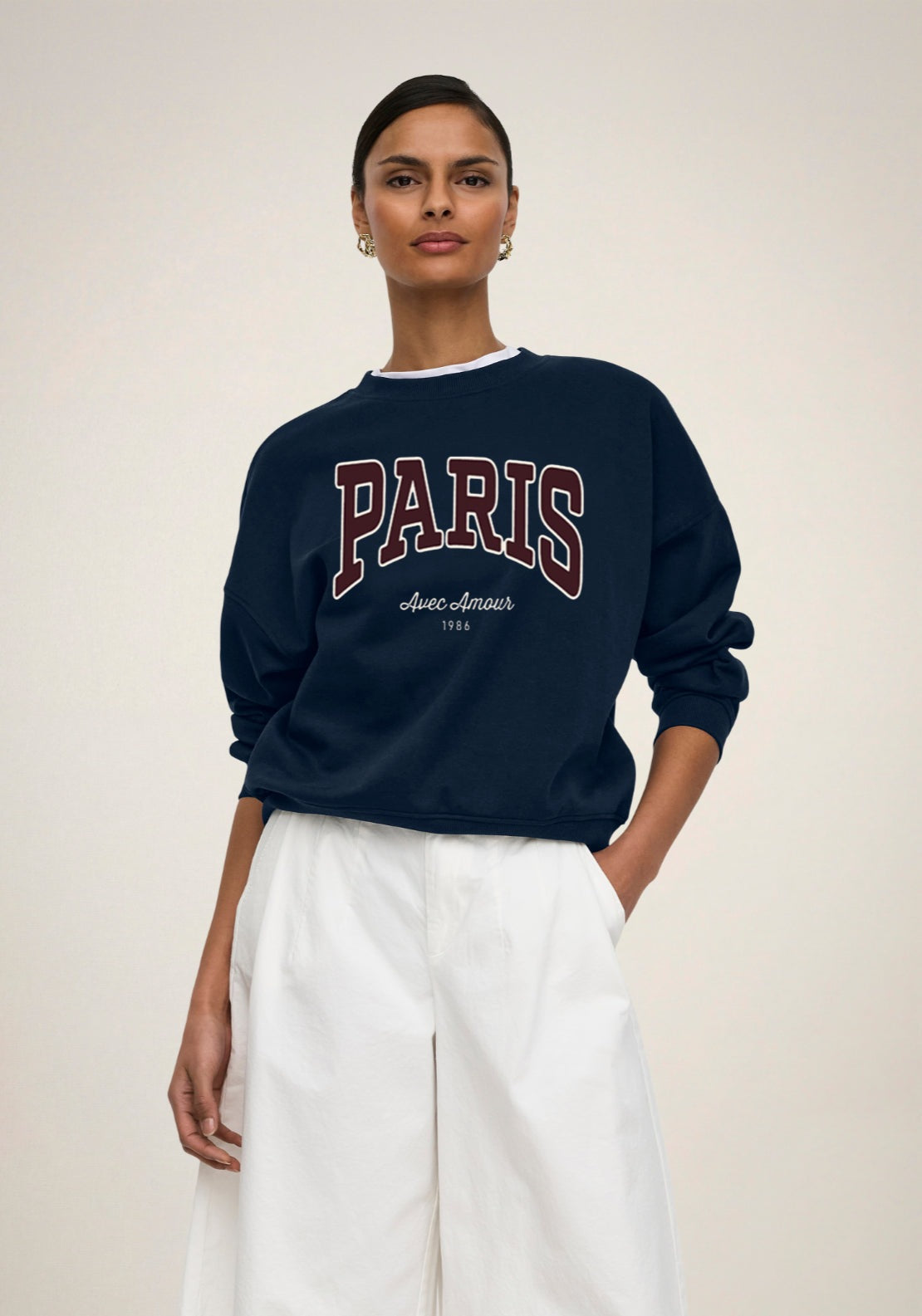 Jdy Mesa Long Sleeve Embroidered Sweatshirt - Sky Captain 1 Shaws Department Stores