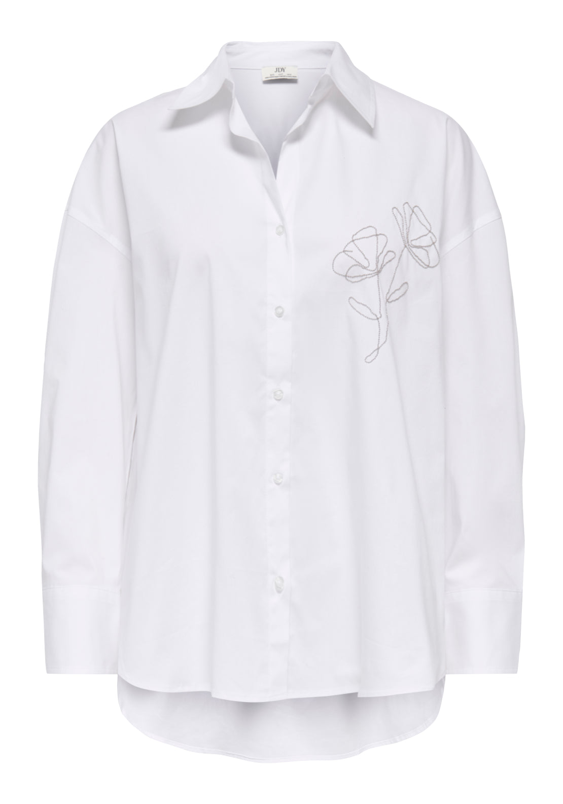 Jdy Melody Embellishment Shirt - White 1 Shaws Department Stores
