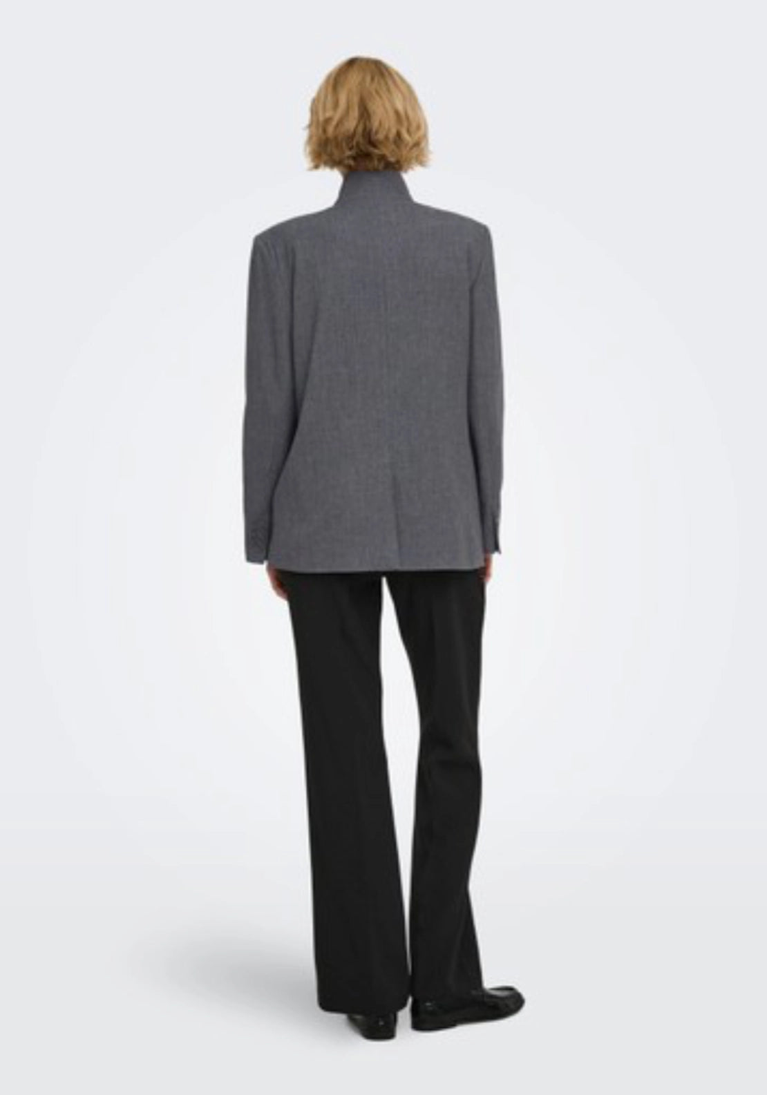 Valerie High Neck Blazer - Grey