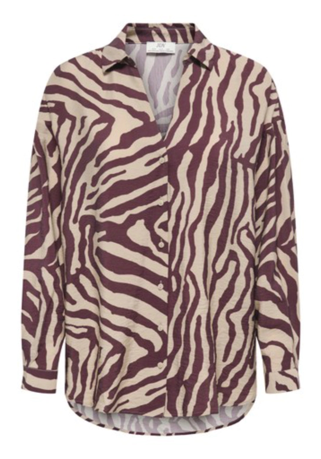 Troya Long Sleeve Shirt - Oatmeal Sassafras Zebra