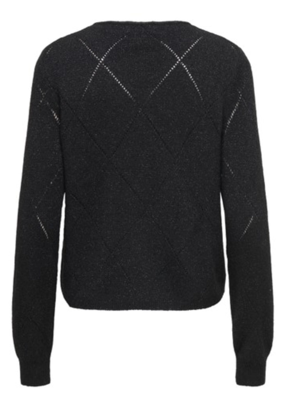 Aspen Long Sleeve Glitter Pullover - Black