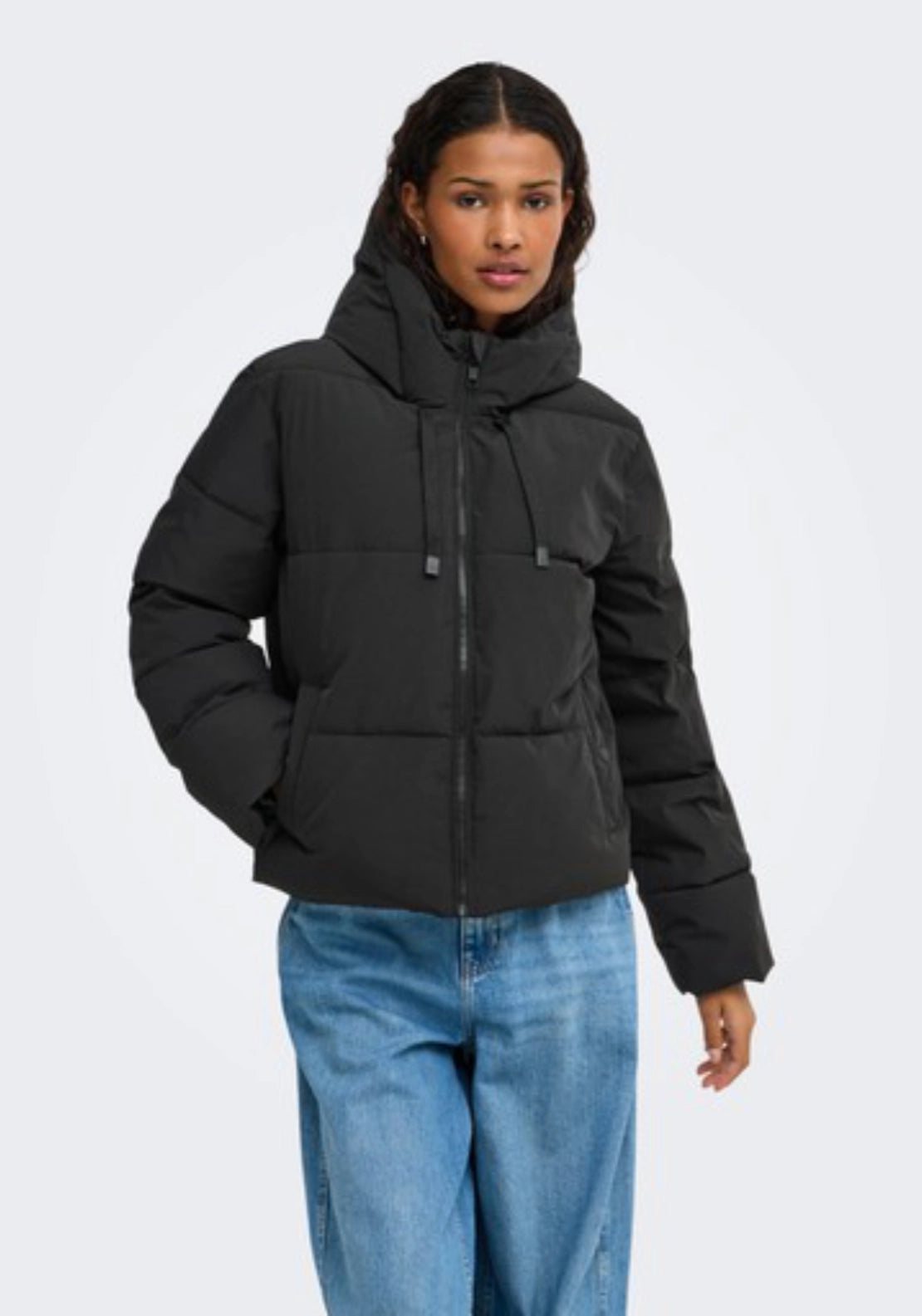 Blair Short Hooded Puffer Coat - Black