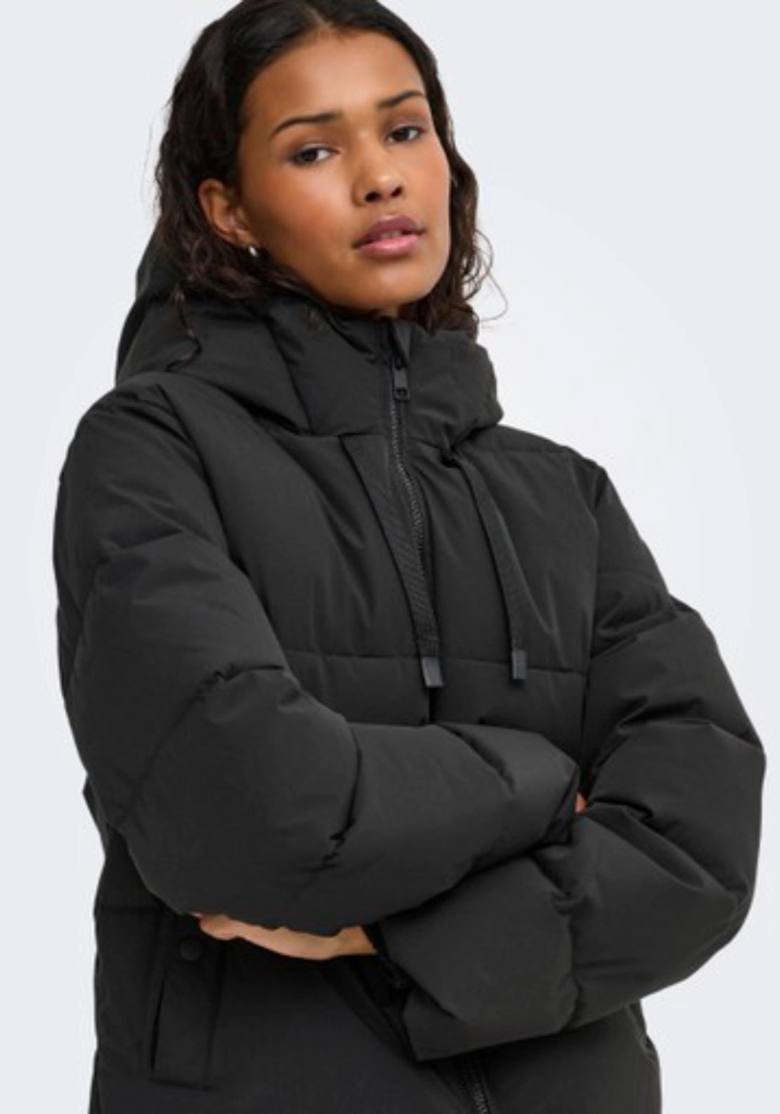 Blair Short Hooded Puffer Coat - Black