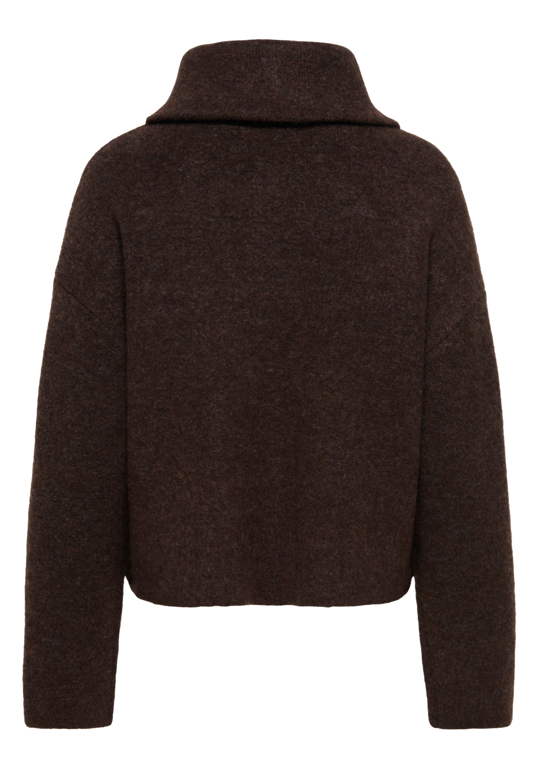 Jdy Zelina Long Sleeve 2 Way Zip Cardigan - Brown 2 Shaws Department Stores