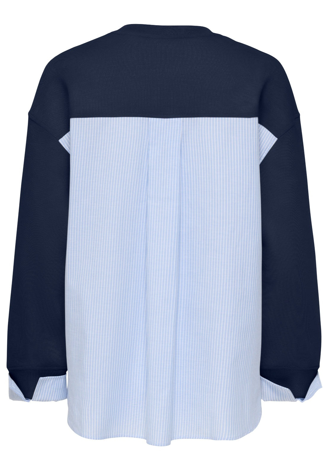 Jdy Laura Long Sleeve Shirt Detail Sweatshirt - Blue 2 Shaws Department Stores