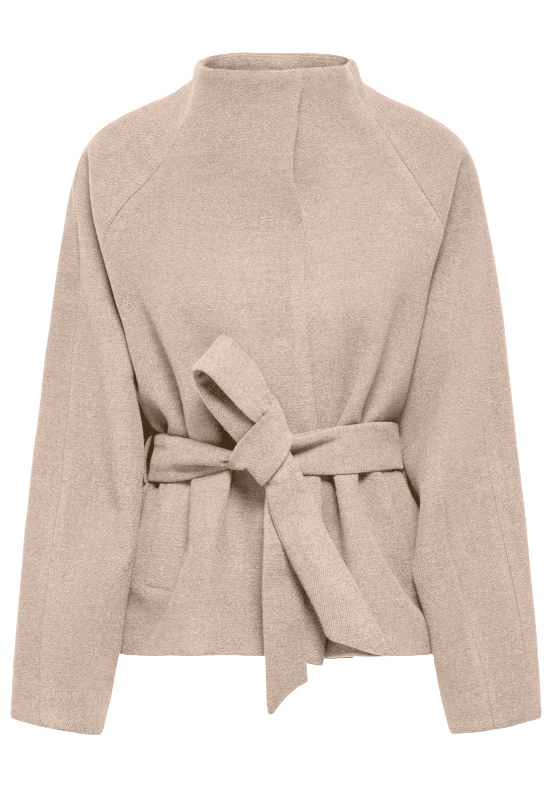 Jdy Blake Short Belt Jacket - Oatmeal Melange 1 Shaws Department Stores