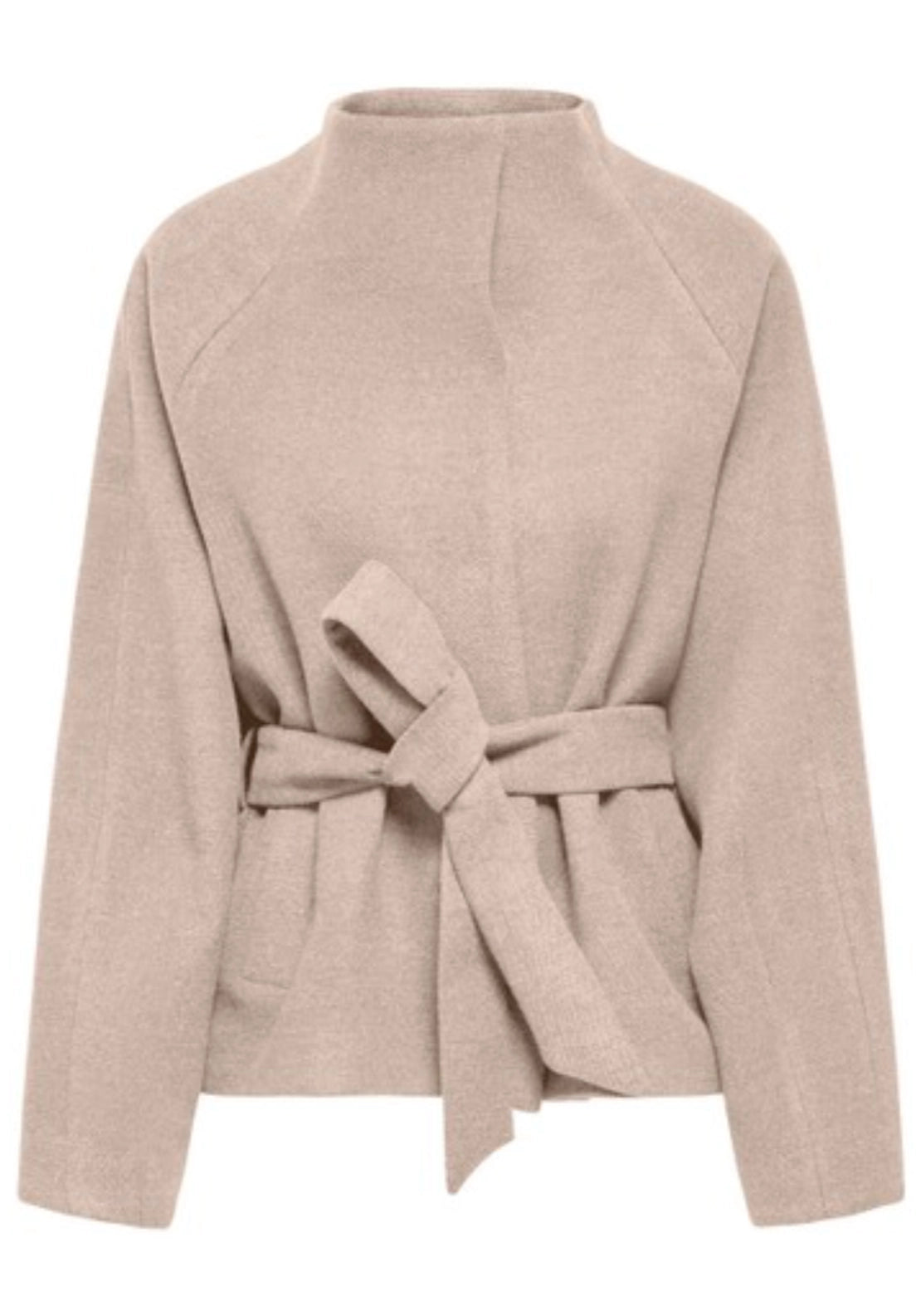 Blake Short Belt Jacket - Oatmeal Melange