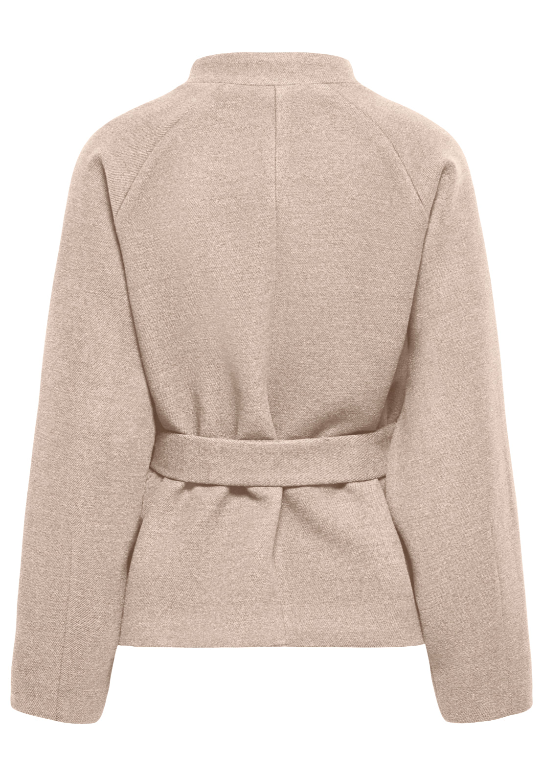 Jdy Blake Short Belt Jacket - Oatmeal Melange 2 Shaws Department Stores