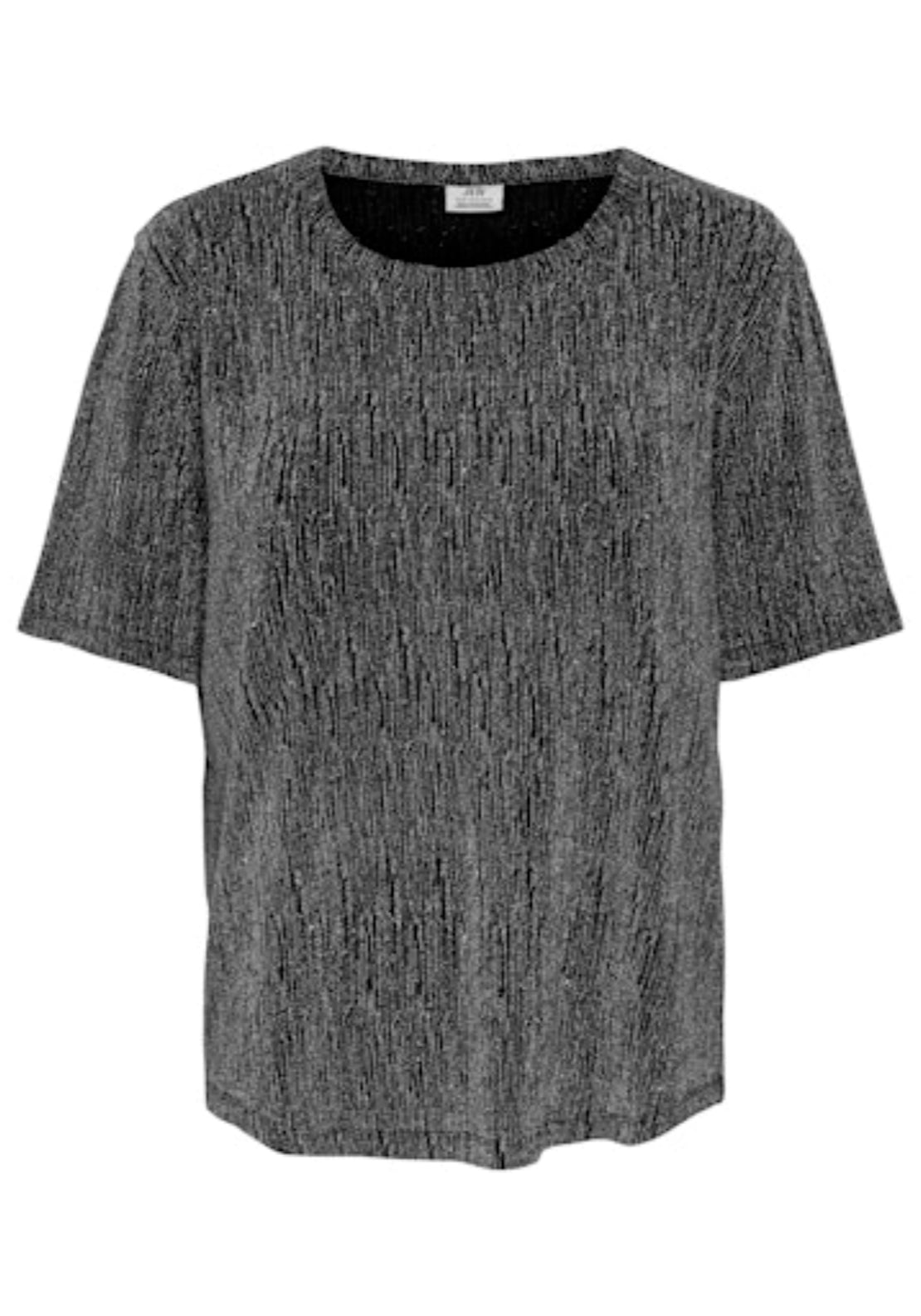 Kashmere Short Sleeve Round Neck Top - Black