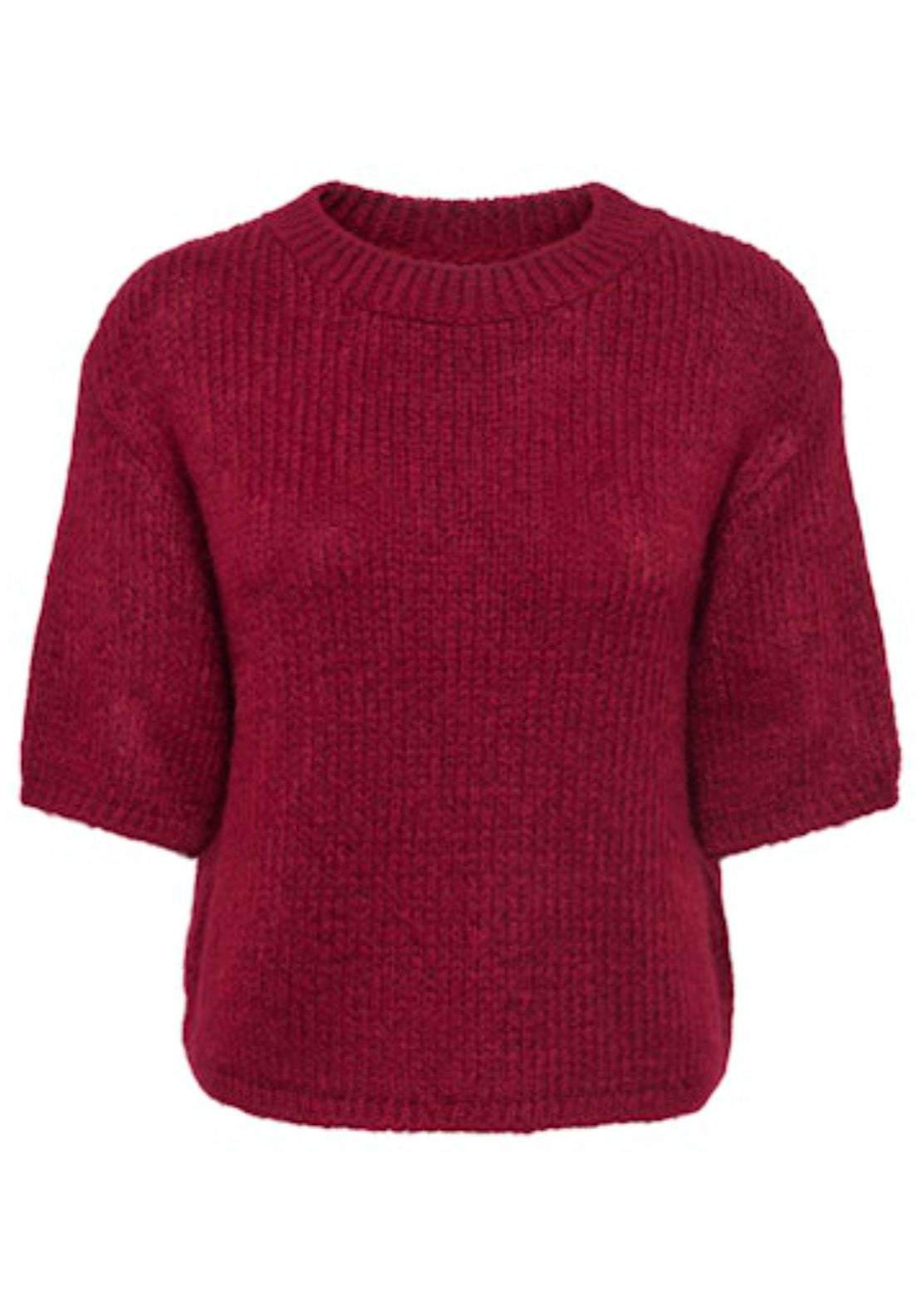Linea Short Sleeve Round Neck Pullover - Tibetan Red
