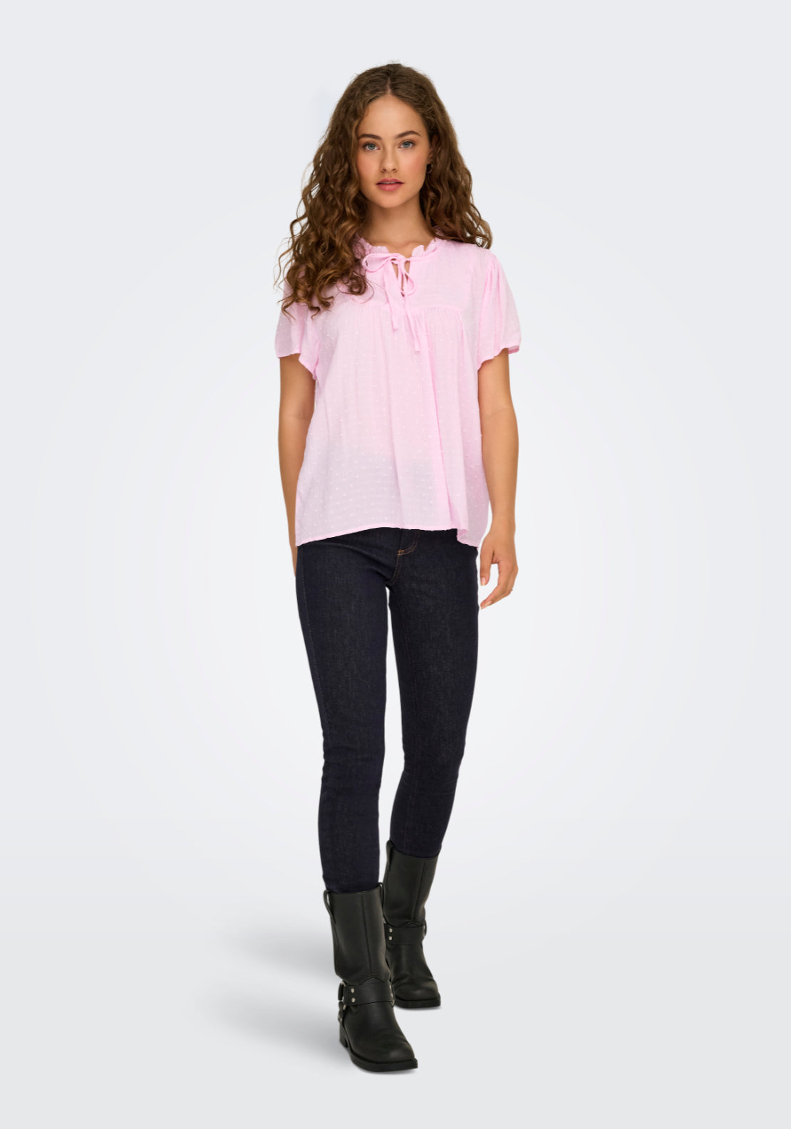 Jdy Lima Life Short Sleeve Top - Pink Lady 5 Shaws Department Stores