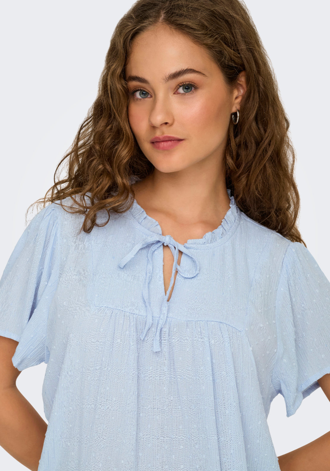 Jdy Lima Life Short Sleeve Top - Kentucky Blue 3 Shaws Department Stores