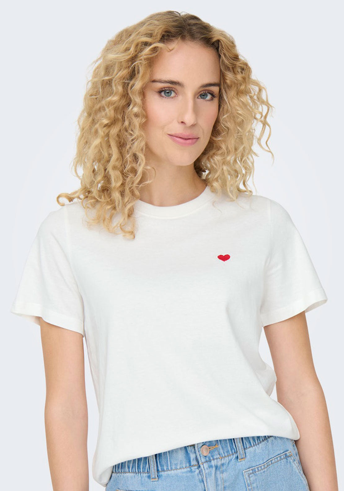 Jdy Short Sleeve T-Shirt - White 1 Shaws Department Stores