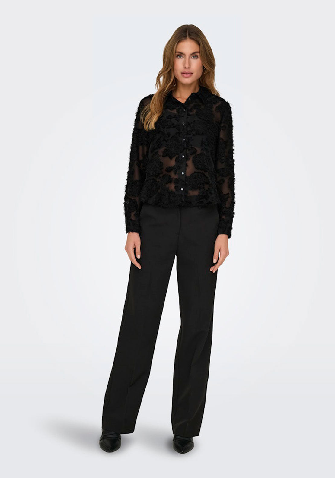 Jdy Long Sleeve Shirt - Black 5 Shaws Department Stores