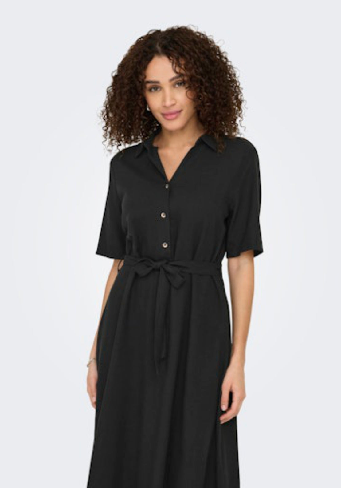 Jdy Say 2/4 Midi Shirt Dress - Black 3 Shaws Department Stores