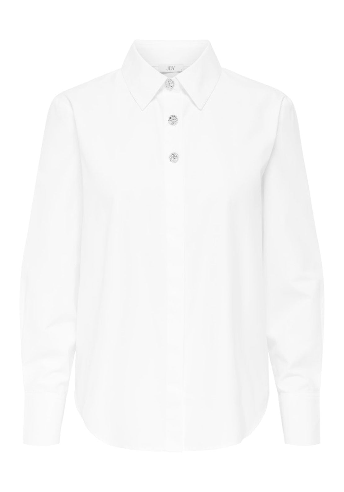 Jdy Long Sleeve Loose Buttoned Shirt - White 6 Shaws Department Stores