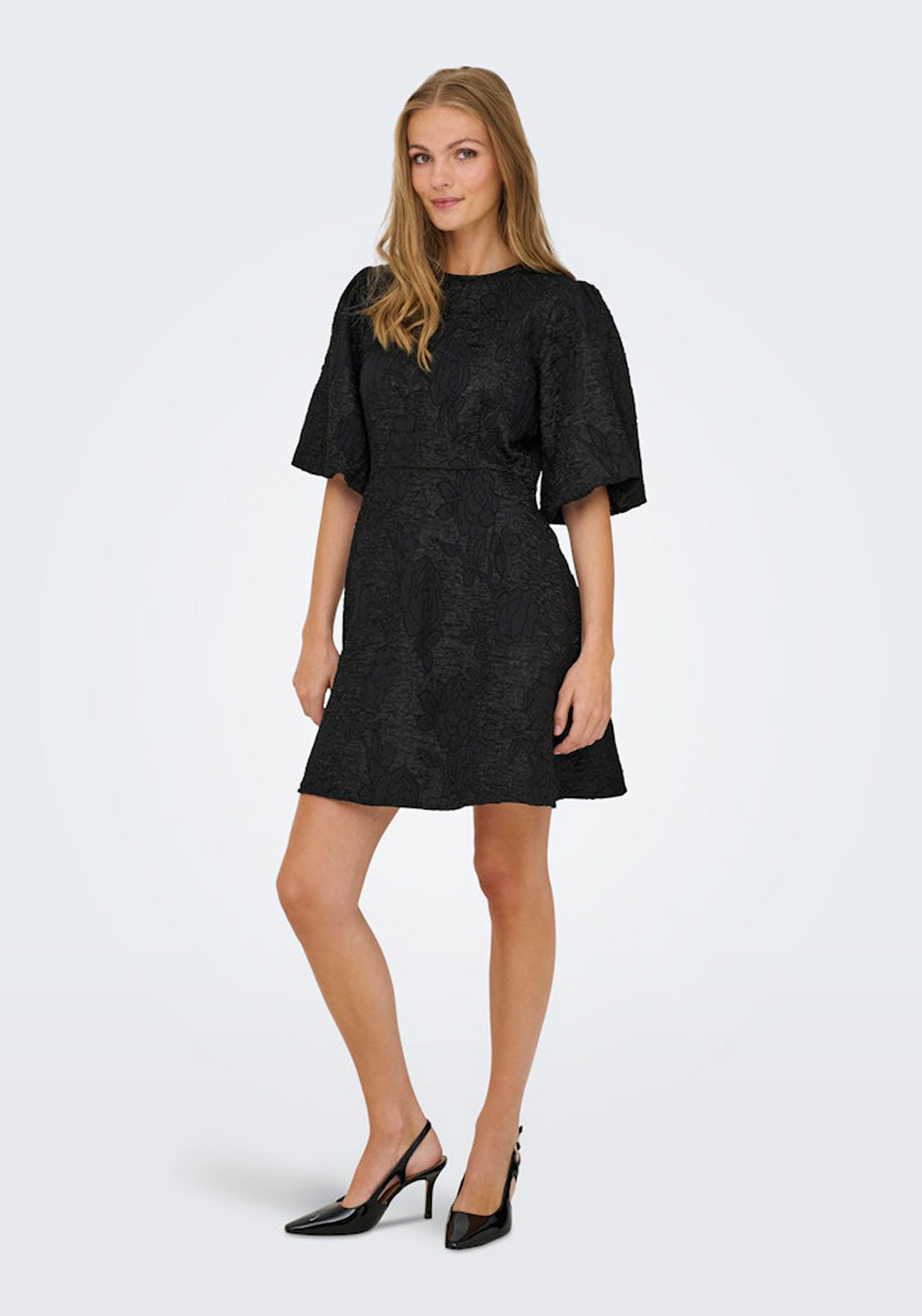 Jdy Ss Mini Dress With Bow Detail - Black 5 Shaws Department Stores