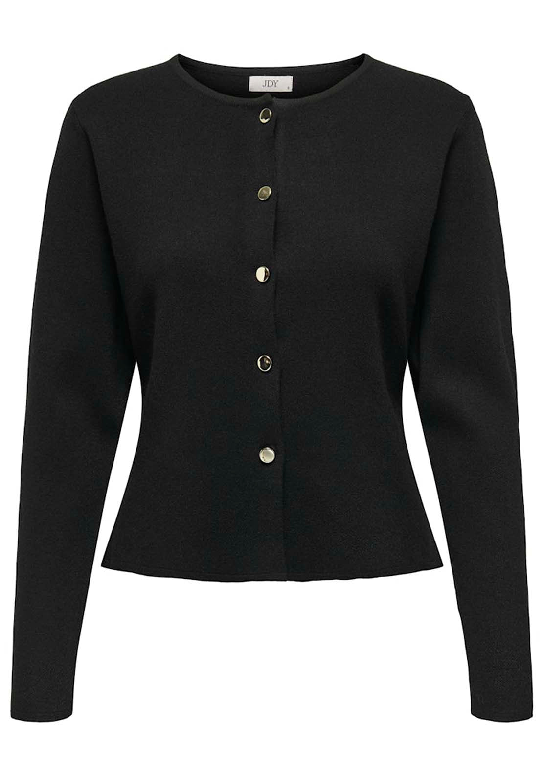 Jdy Long Sleeve Fitted Cardigan - Black 1 Shaws Department Stores