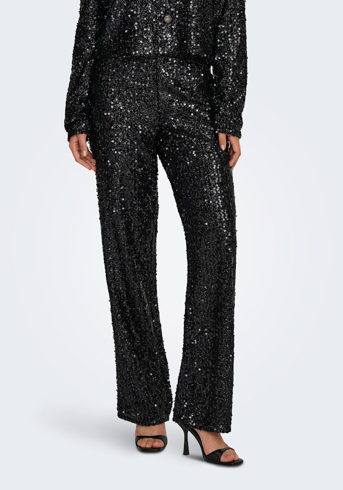 Jdy Sequins Trousers - Black Sequins 1 Shaws Department Stores