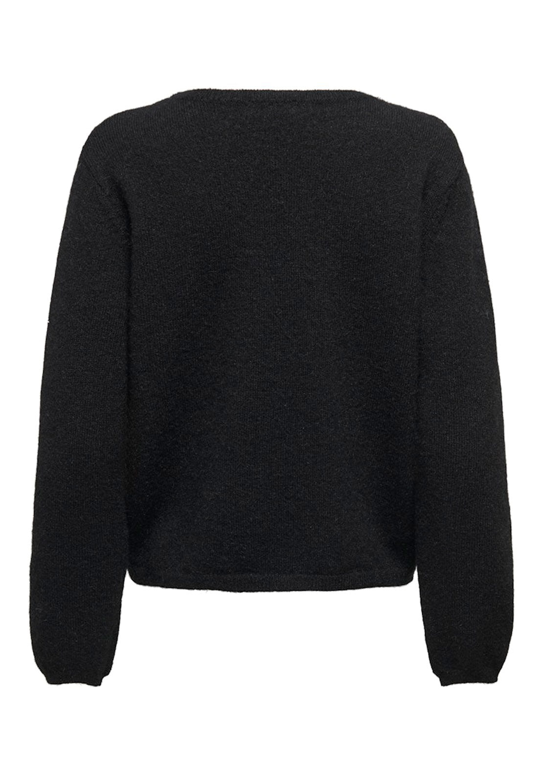 Jdy Long Sleeve Knitted Embellished Pullover - Black Silver Embellishment 7 Shaws Department Stores