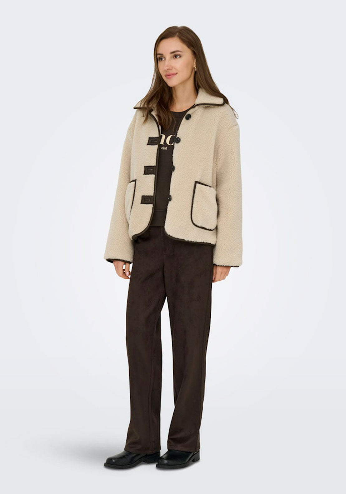 Jdy Teddy Jacket - Grey 5 Shaws Department Stores