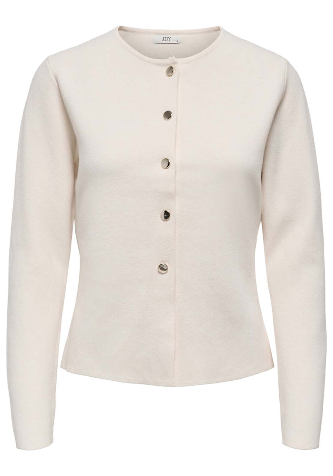 Jdy Long Sleeve Fitted Cardigan - Grey 1 Shaws Department Stores