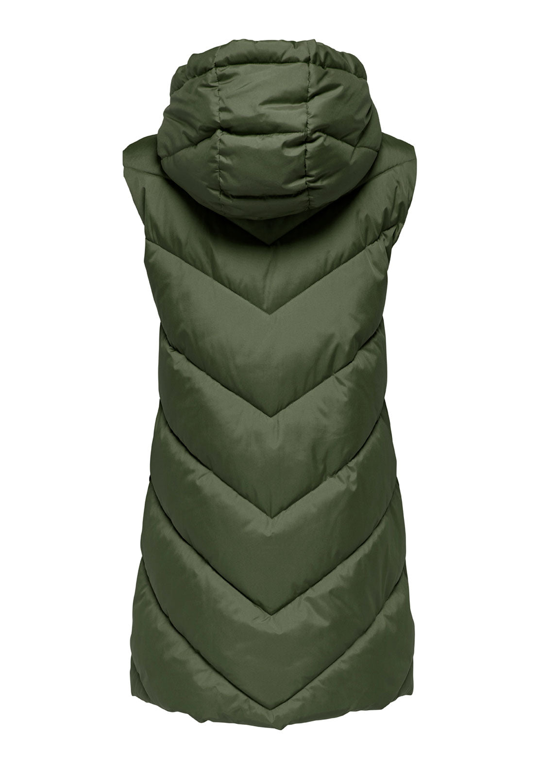 Jdy Skylar Hooded Waist Coat - Green 7 Shaws Department Stores