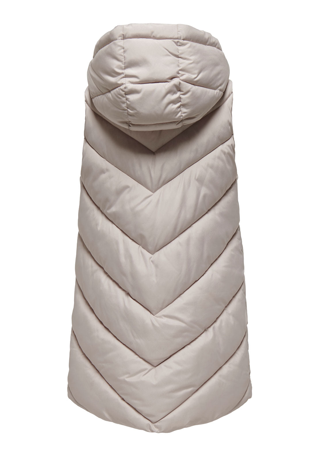 Jdy Skylar Hooded Waist Coat - Taupe 6 Shaws Department Stores