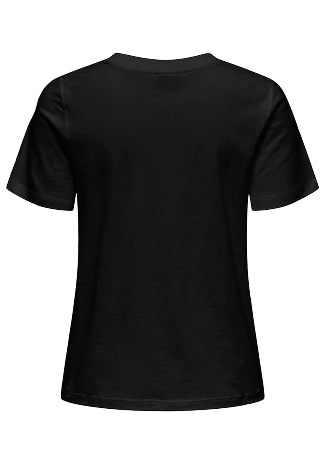 Jdy Short Sleeve Round Neck T-Shirt - Black 6 Shaws Department Stores