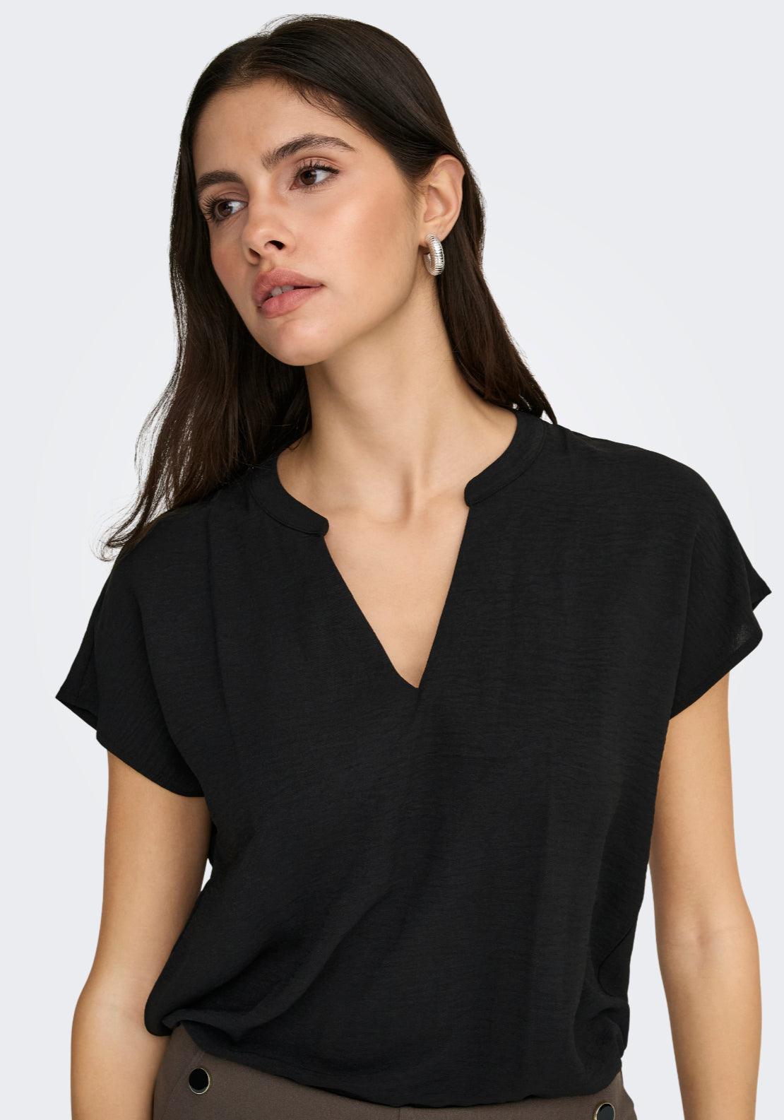Jdy Lion Life Short Sleeve Top - Black 1 Shaws Department Stores