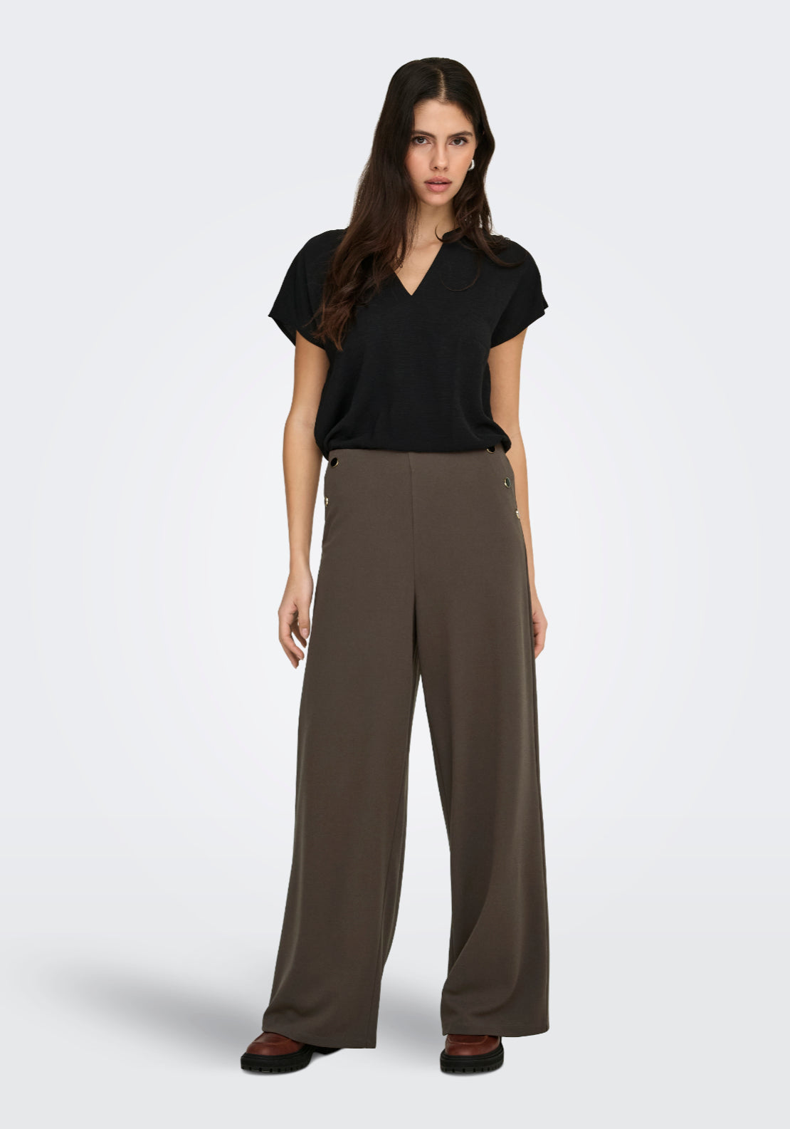 Jdy Lion Life Short Sleeve Top - Black 5 Shaws Department Stores