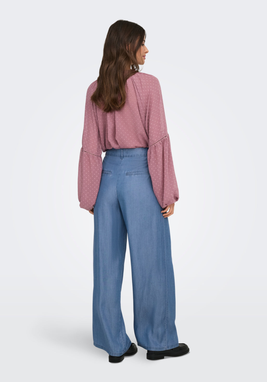 Jdy Jasper High Waist Wide Pant - Medium Blue Denim 2 Shaws Department Stores