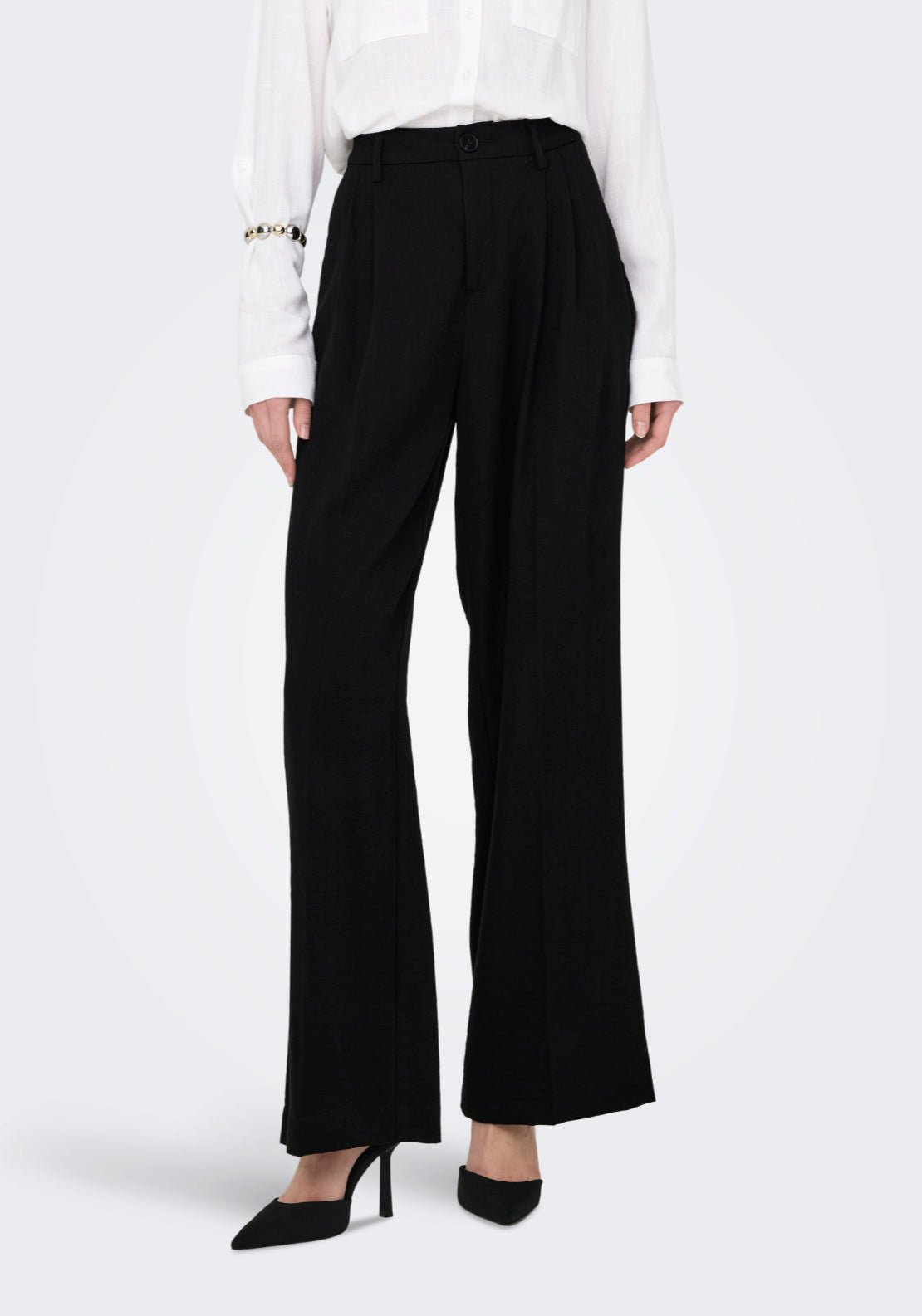 Jdy River High Waist Wide Pant - Black 1 Shaws Department Stores
