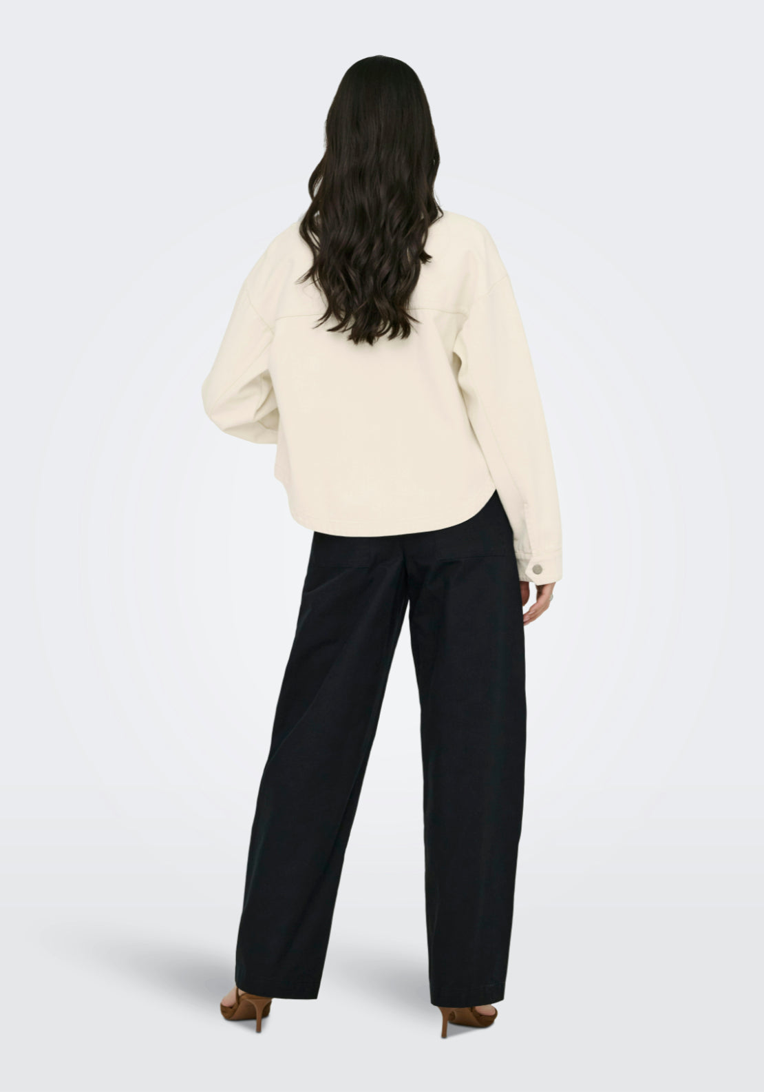 Jdy Noma Long Sleeve Shacket - Ecru 2 Shaws Department Stores