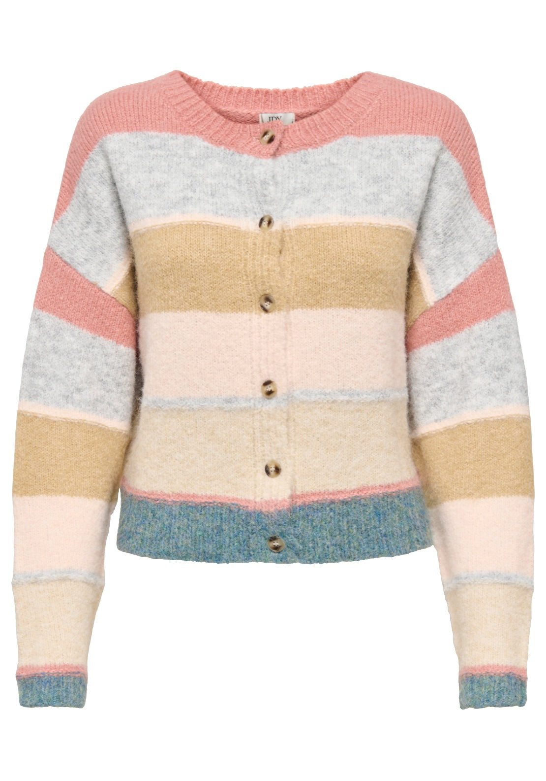 Jdy Cassidy Life Long Sleeve Round Neck Cardigan - Desert Sand 7 Shaws Department Stores