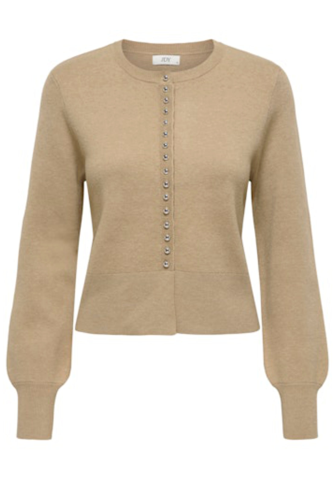 Jdy Prime Life Long Sleeve Round Neck Button Cardigan - Humus 1 Shaws Department Stores
