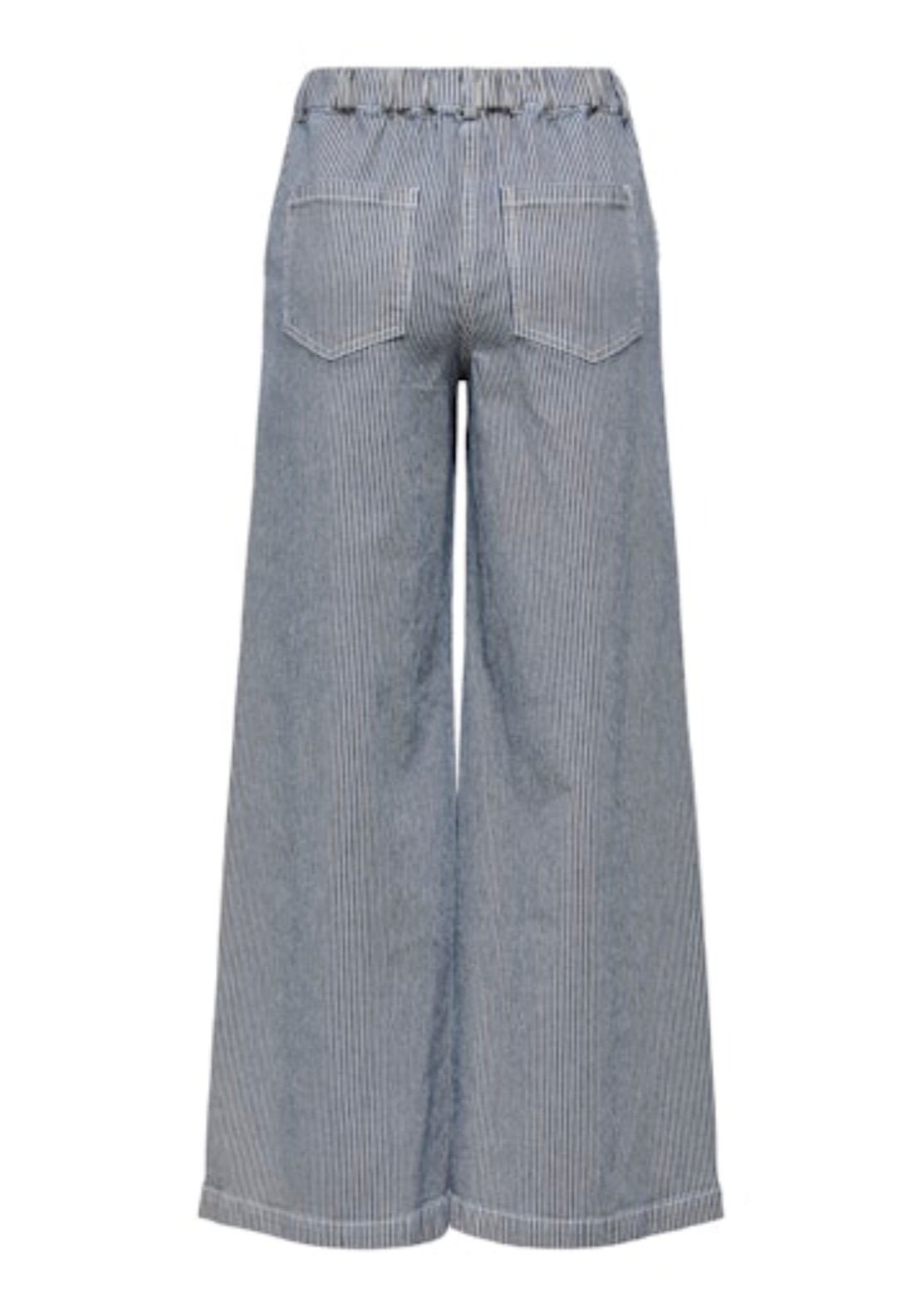 Jdy Nikita Medium Waist Wide String Pant - Black Iris/cloud Dancer 2 Shaws Department Stores