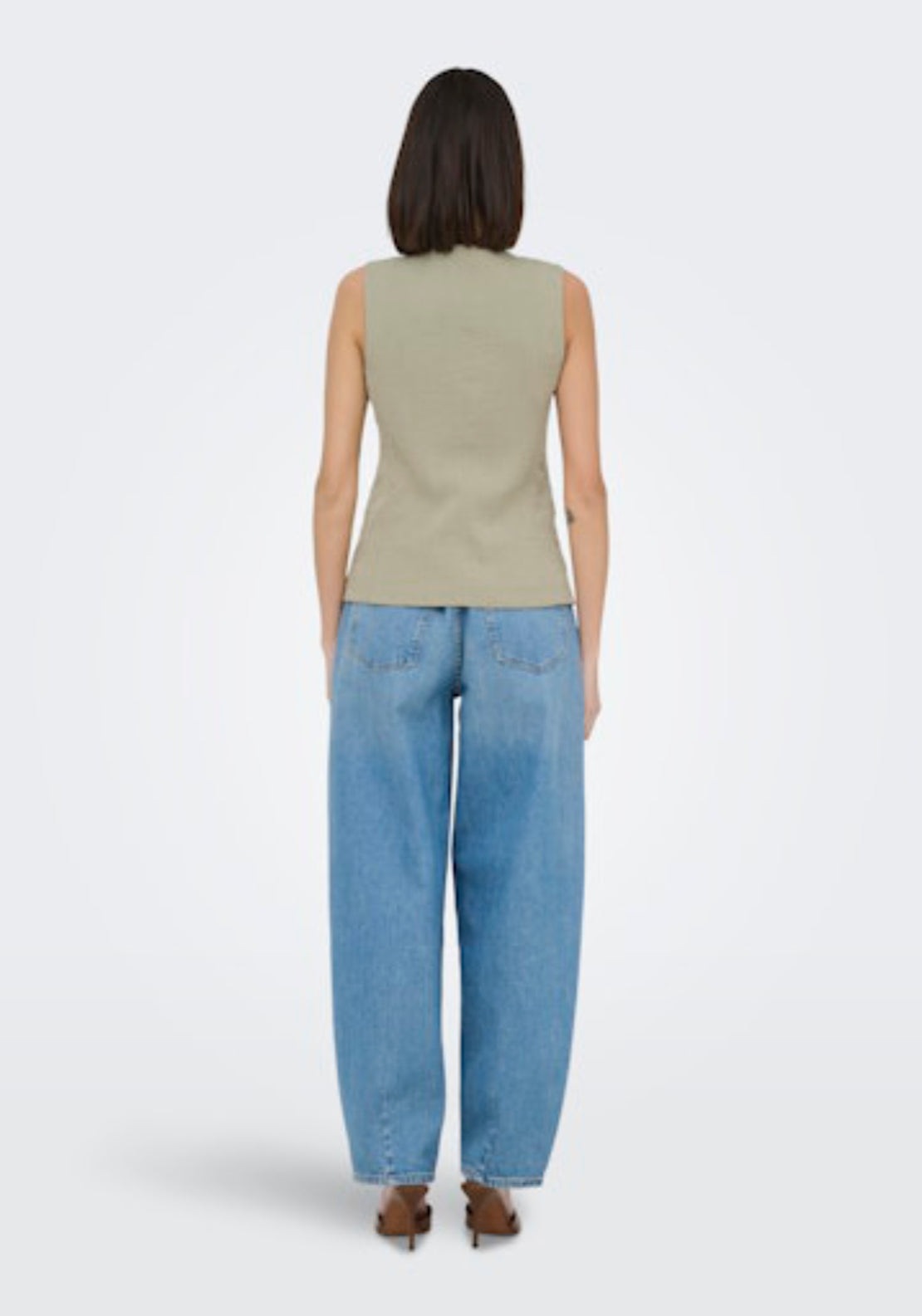 Jdy River Sleeveless Waistcoat - Weathered Teak 2 Shaws Department Stores