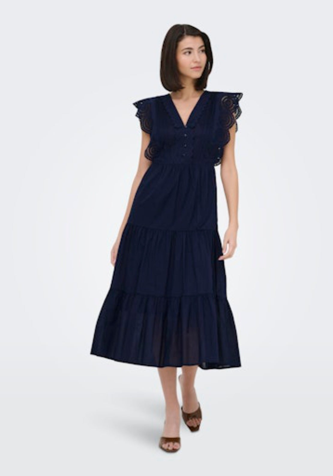 Jdy Sara Sleeveless Lace Dress - Black Iris 5 Shaws Department Stores