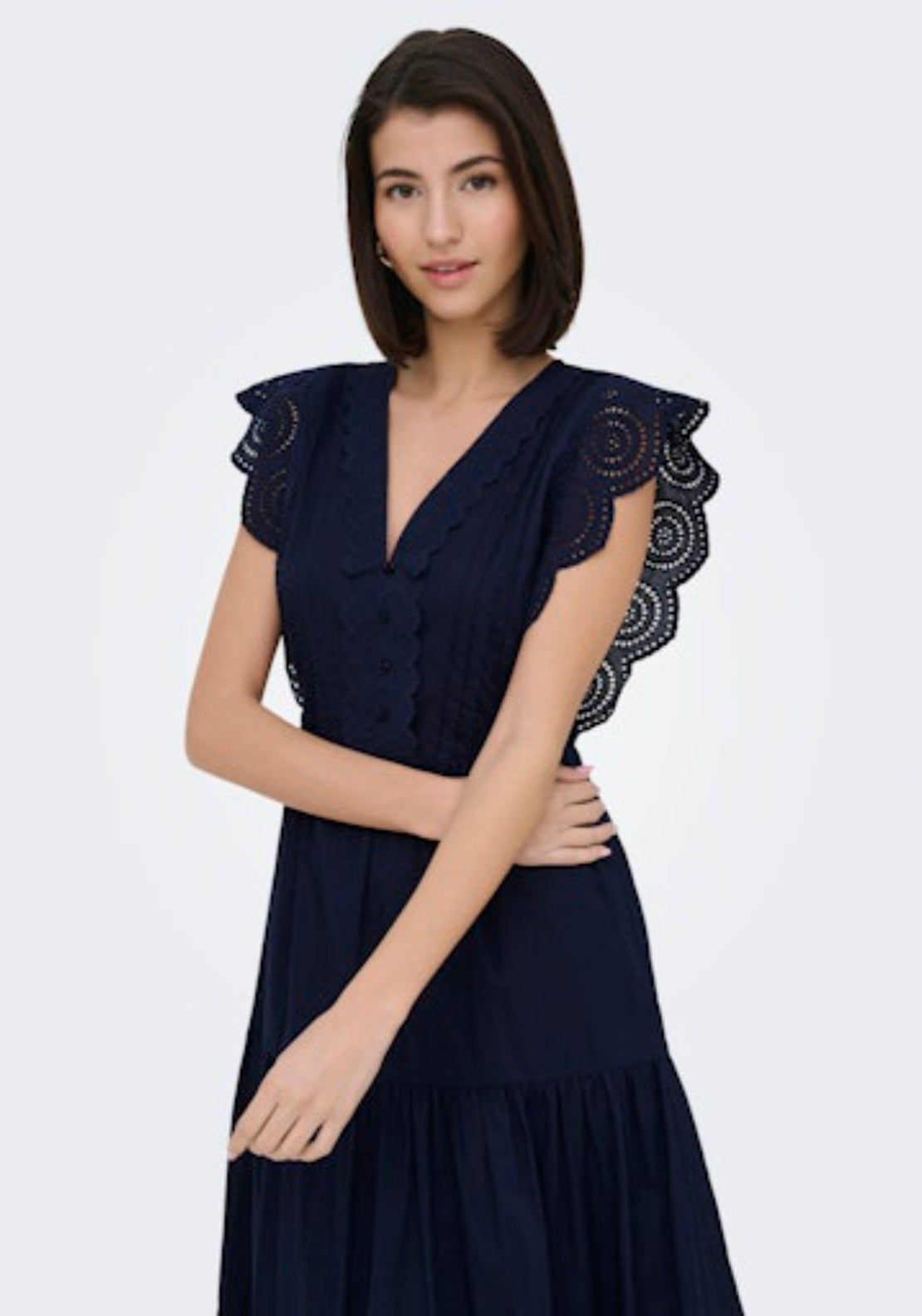 Jdy Sara Sleeveless Lace Dress - Black Iris 4 Shaws Department Stores