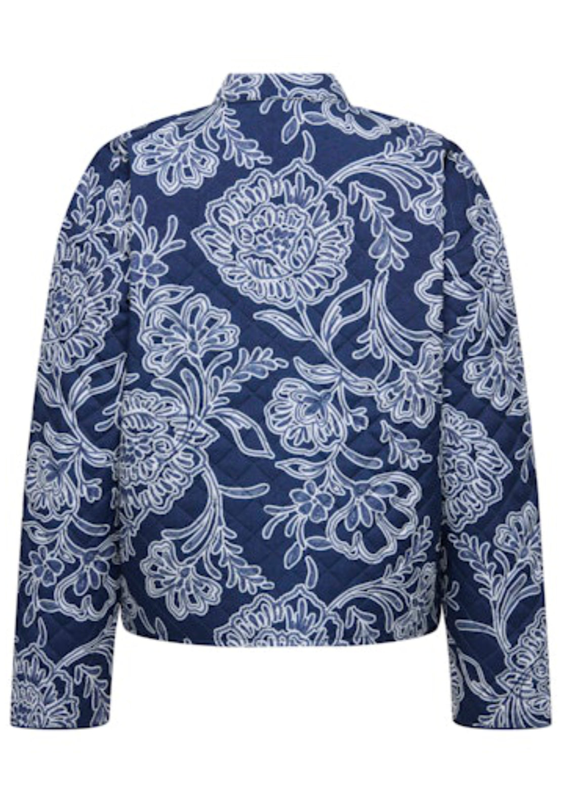 Jdy Fia Long Sleeve Quilt Shacket - Blue Denim 2 Shaws Department Stores