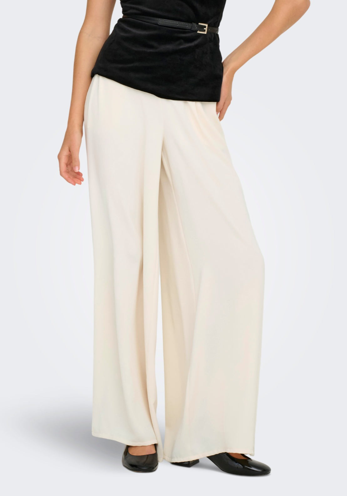 Jdy Aya Medium Waist Wide Pant - Whitecap Gray 1 Shaws Department Stores